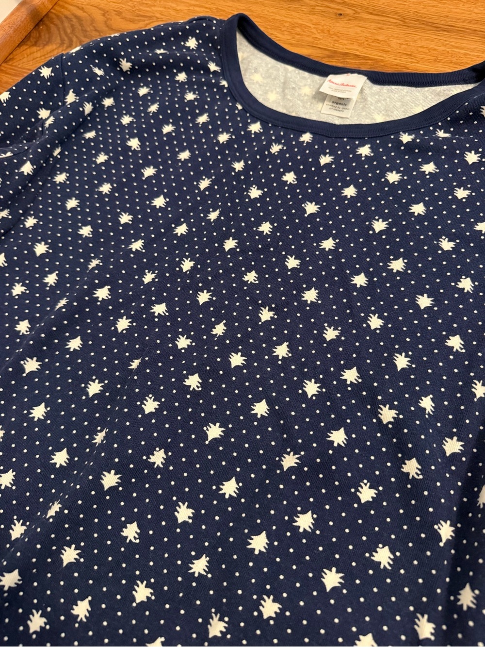 Hanna Andersson Women's Wide Leg Pajama Set in Navy Forest Size Medium - Picture 5 of 11